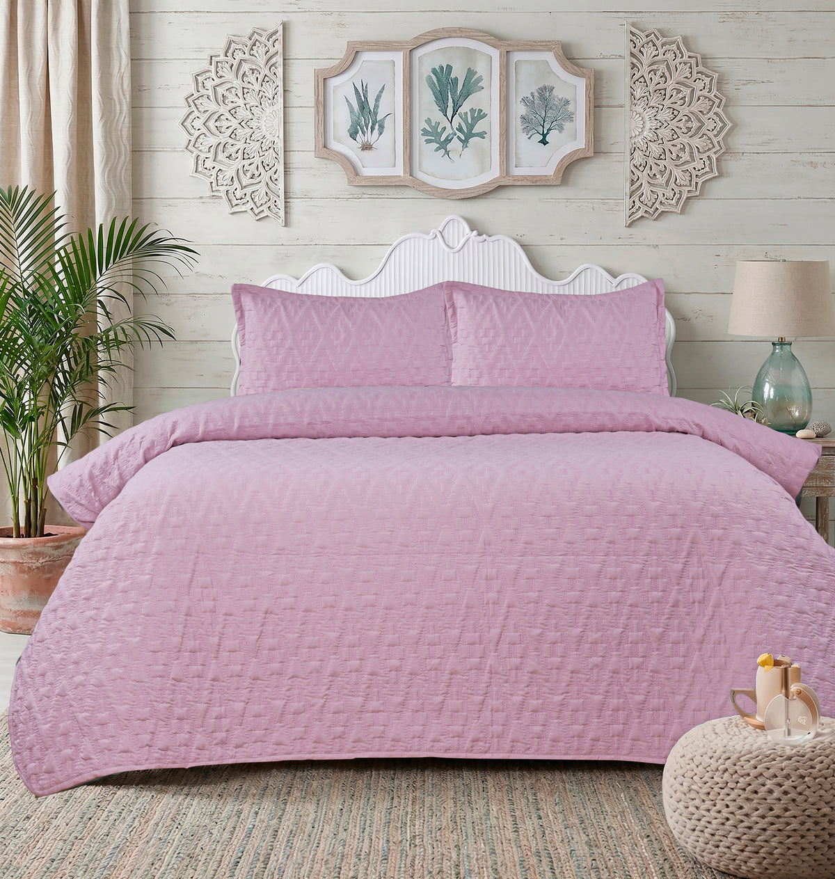 ASH - Luxe - antique , exquisite embroidery , 3 Piece Bedding Set | PARADISE HOME DECOR