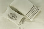 PARADISE HOME DECOR - Heritage Embroidered Quilted Bedspread Set with Coordinated Pillow Covers & Cushions