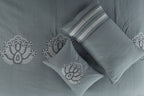 PARADISE HOME DECOR - Heritage Embroidered Quilted Bedspread Set with Coordinated Pillow Covers & Cushions