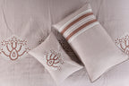 PARADISE HOME DECOR - Heritage Embroidered Quilted Bedspread Set with Coordinated Pillow Covers & Cushions