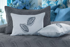 PARADISE HOME DECOR - Leaf Motif Quilted Bedspread Set with Coordinated Cushions & Pillow Covers