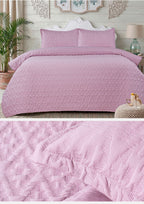 Premium Embroidered Bedcover Set – 3 Piece Soft Embroidery Bedspread with 2 Pillow Covers (100" × 108")